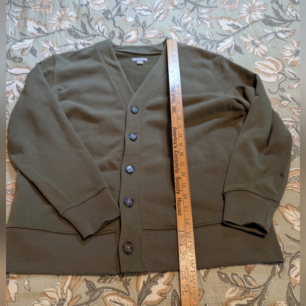 sweatshirt cardigan pockets s/m army green